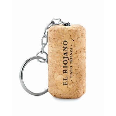 Llavero con tapón de corcho personalizable